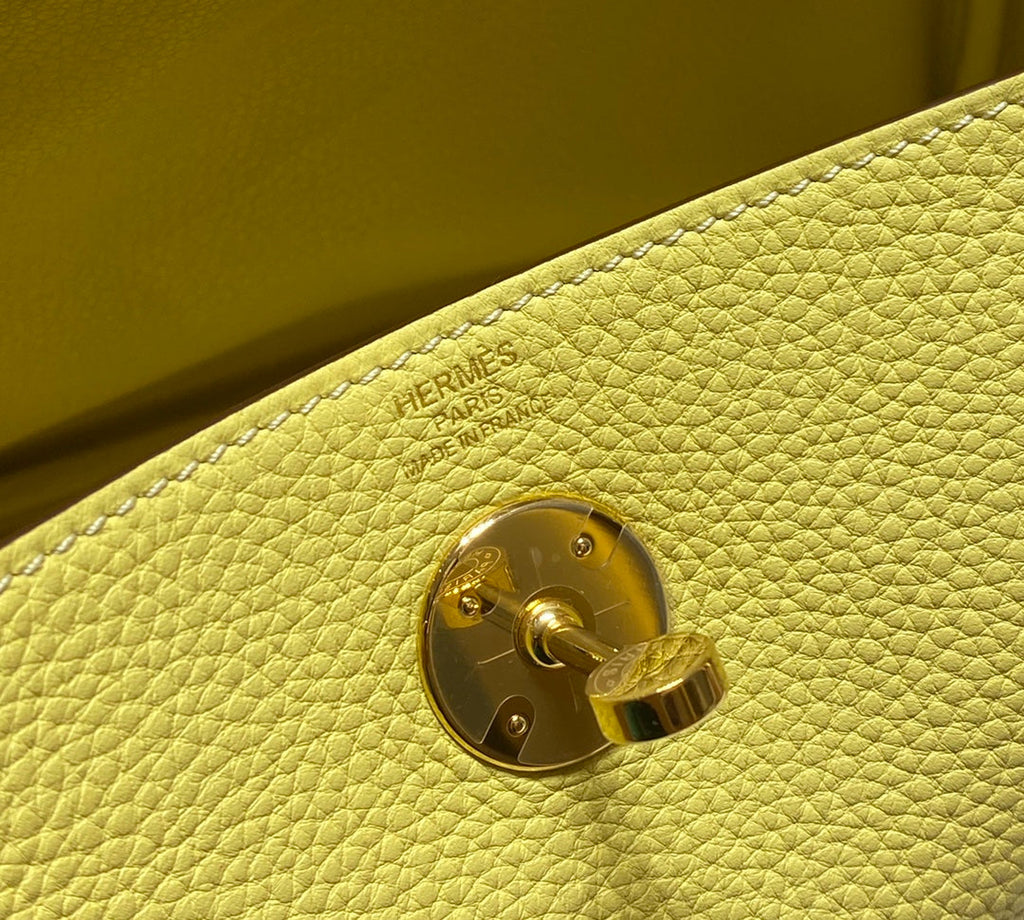 HM LINDY 26 BAG LEMON TAURILLON CLEMENCE LEATHER