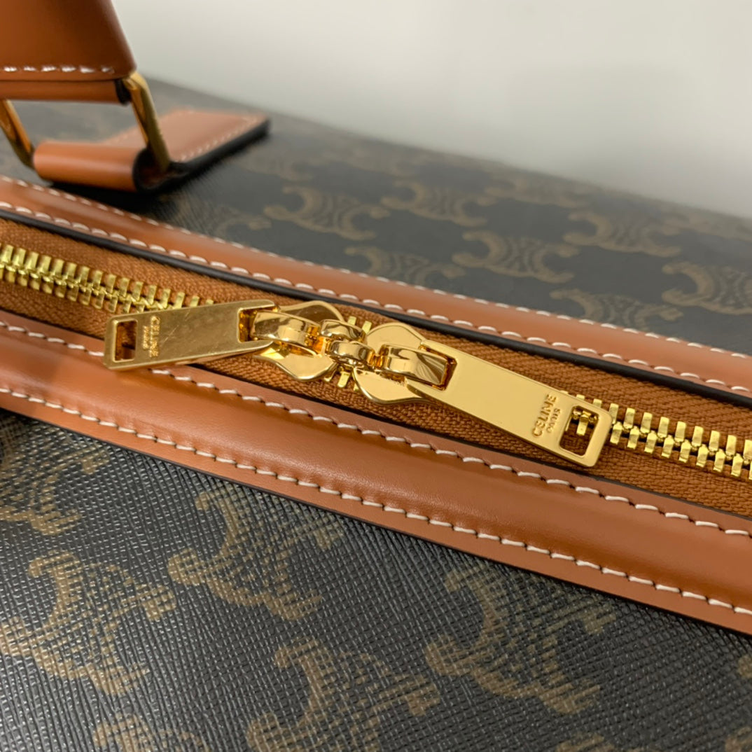 TRAVEL BAG 50 IN BLACK TRIOMPHE CANVAS WITH CELINE PRINT