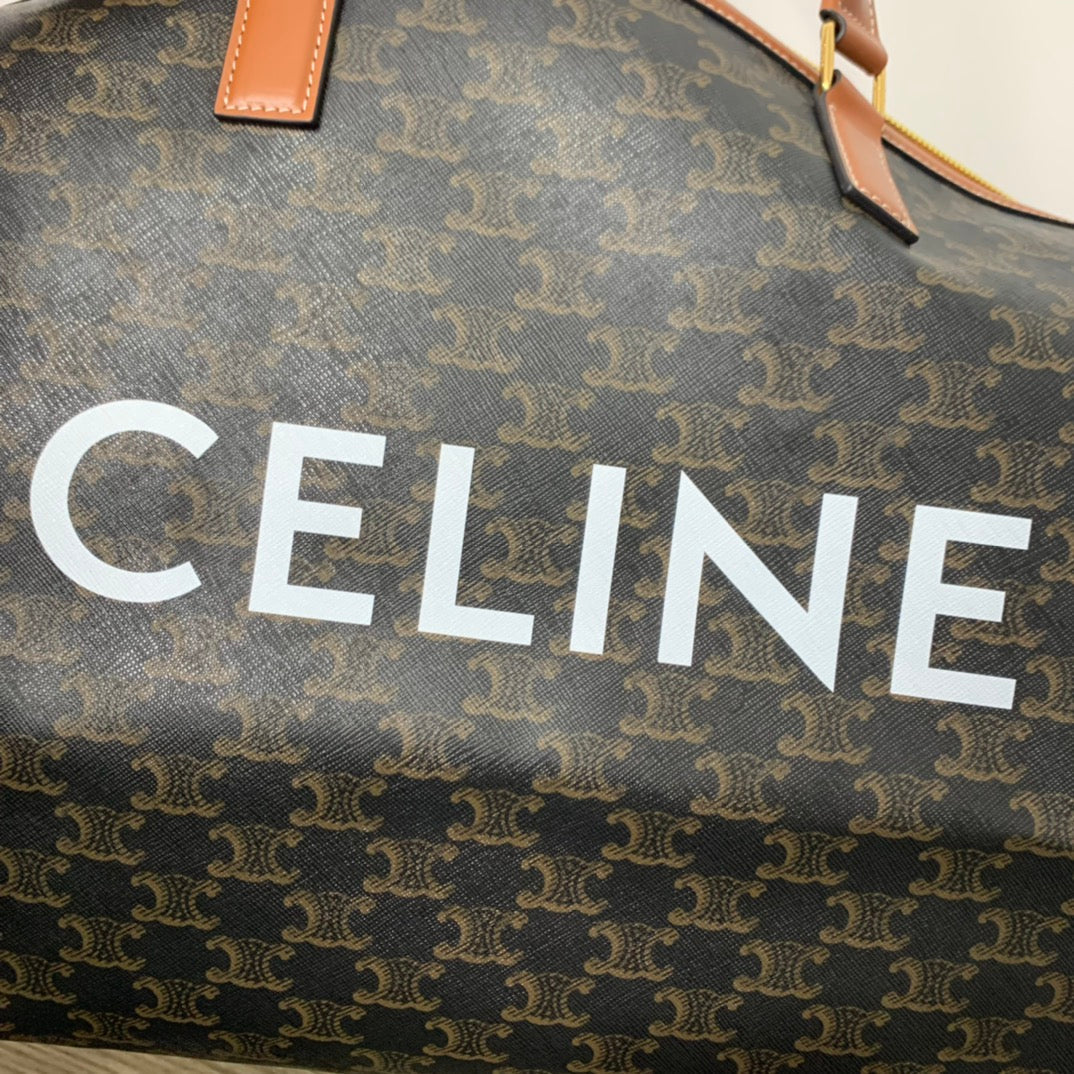 TRAVEL BAG 50 IN BLACK TRIOMPHE CANVAS WITH CELINE PRINT