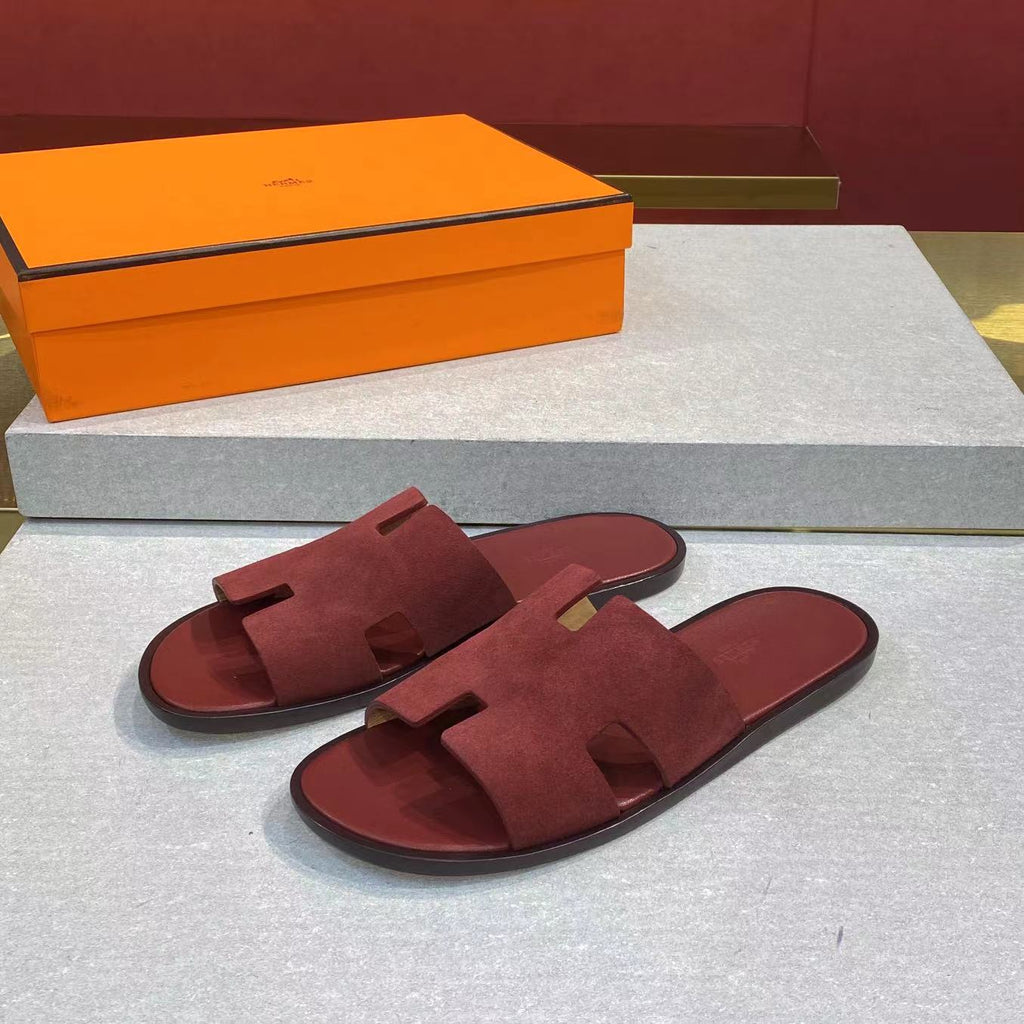 HM Men's Izmir Slide Red Suede 669092