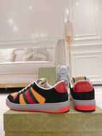 GG Men's Screener Sneaker Orange Black Suede 574724