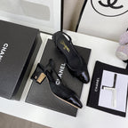 CC Slingback 60mm Black Lambskin And Horsehair