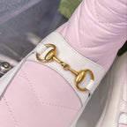 Gucci 2025 Boot Pink White Beige Wool Nylon Calfskin 564677