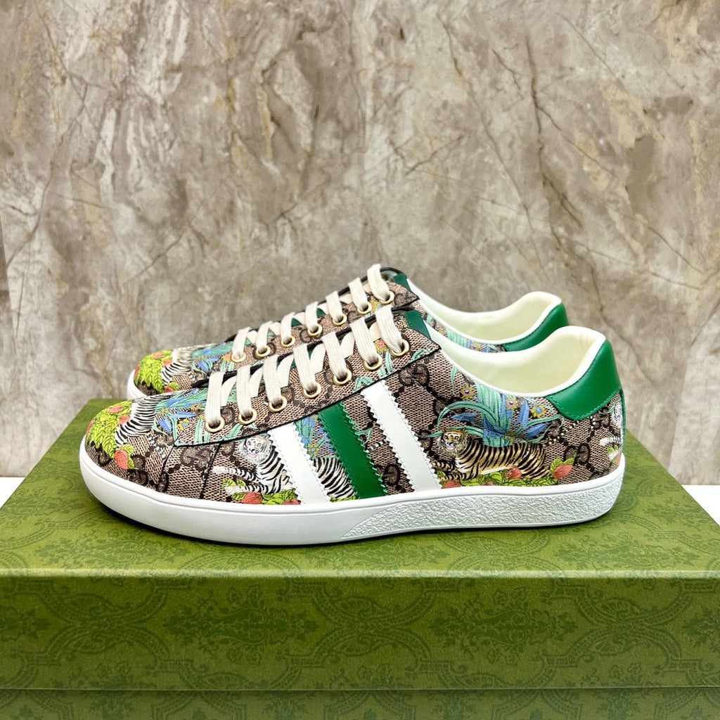 GG x Adidas Men's Sneaker Brown Green Canvas 525937