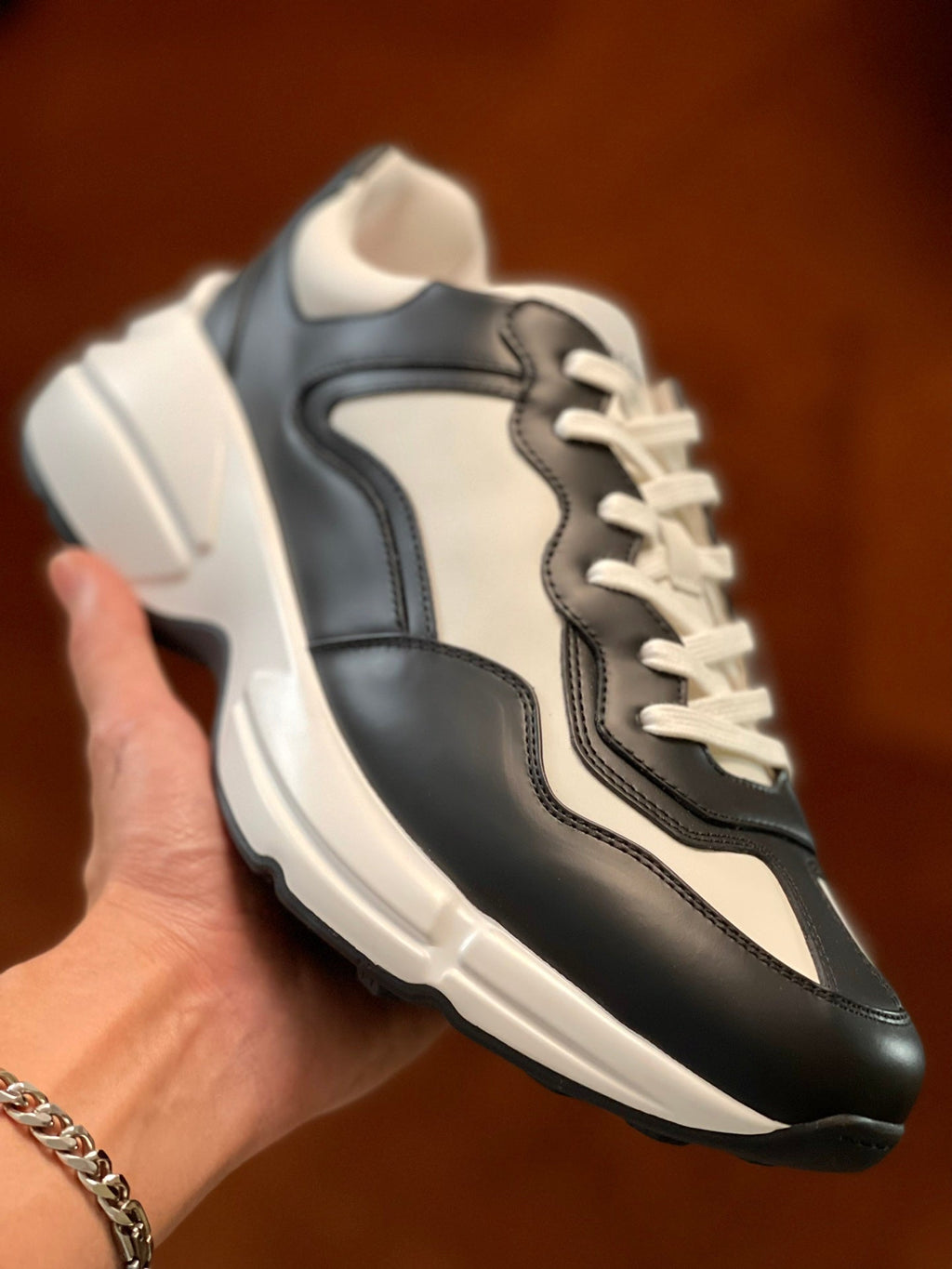 GG Men's Rhyton Sneaker Cowhide 524505