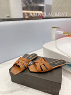 SL TRIBUTE SLIPPERS COPPER CALFSKIN