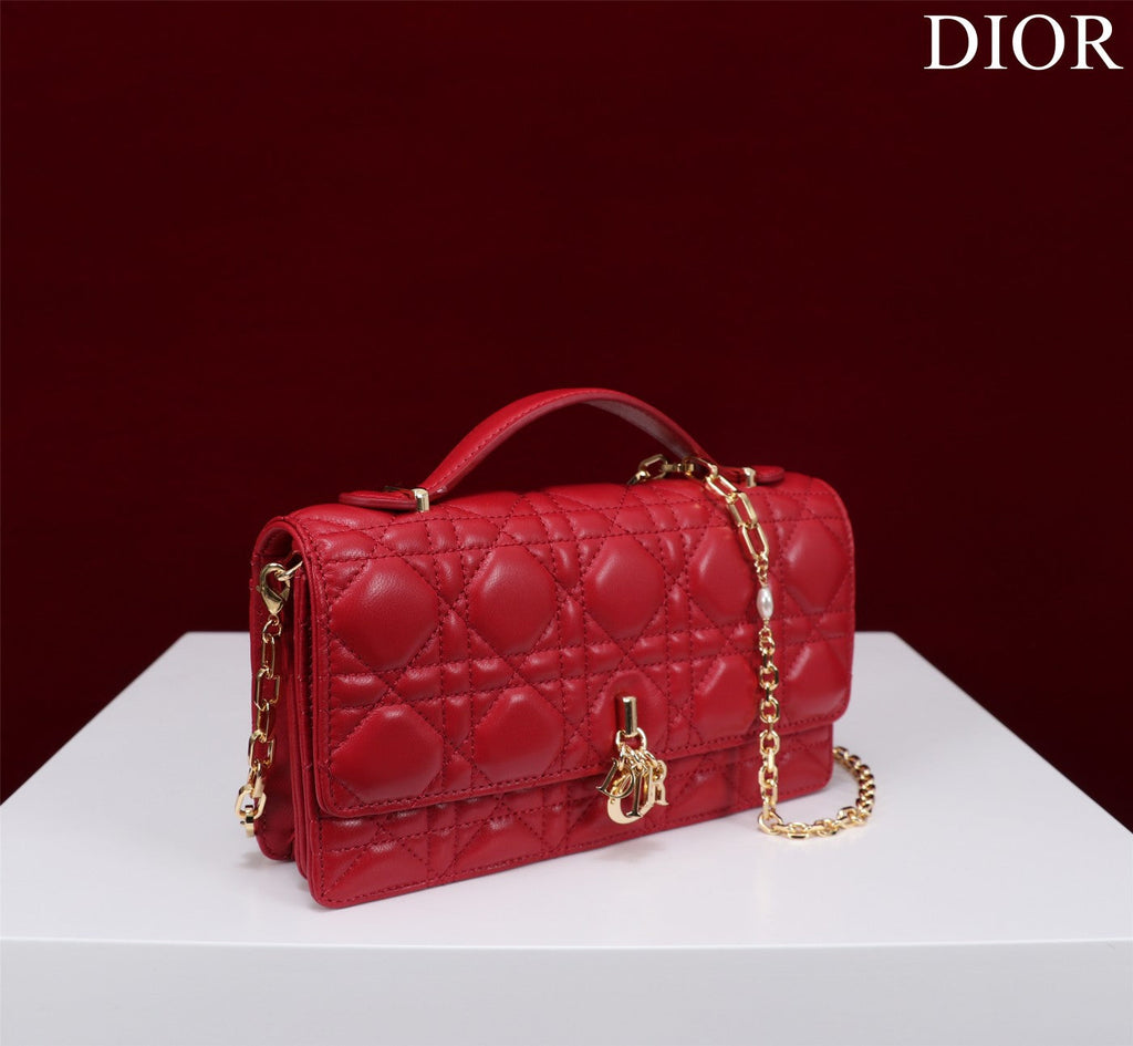 my cd mini 21 red lambskin