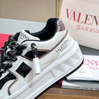 VT 2025 Garavani Sneakers White Black Cowhide 546999