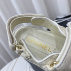 CC Dad Sandal Ivory Canvas Leather 742946