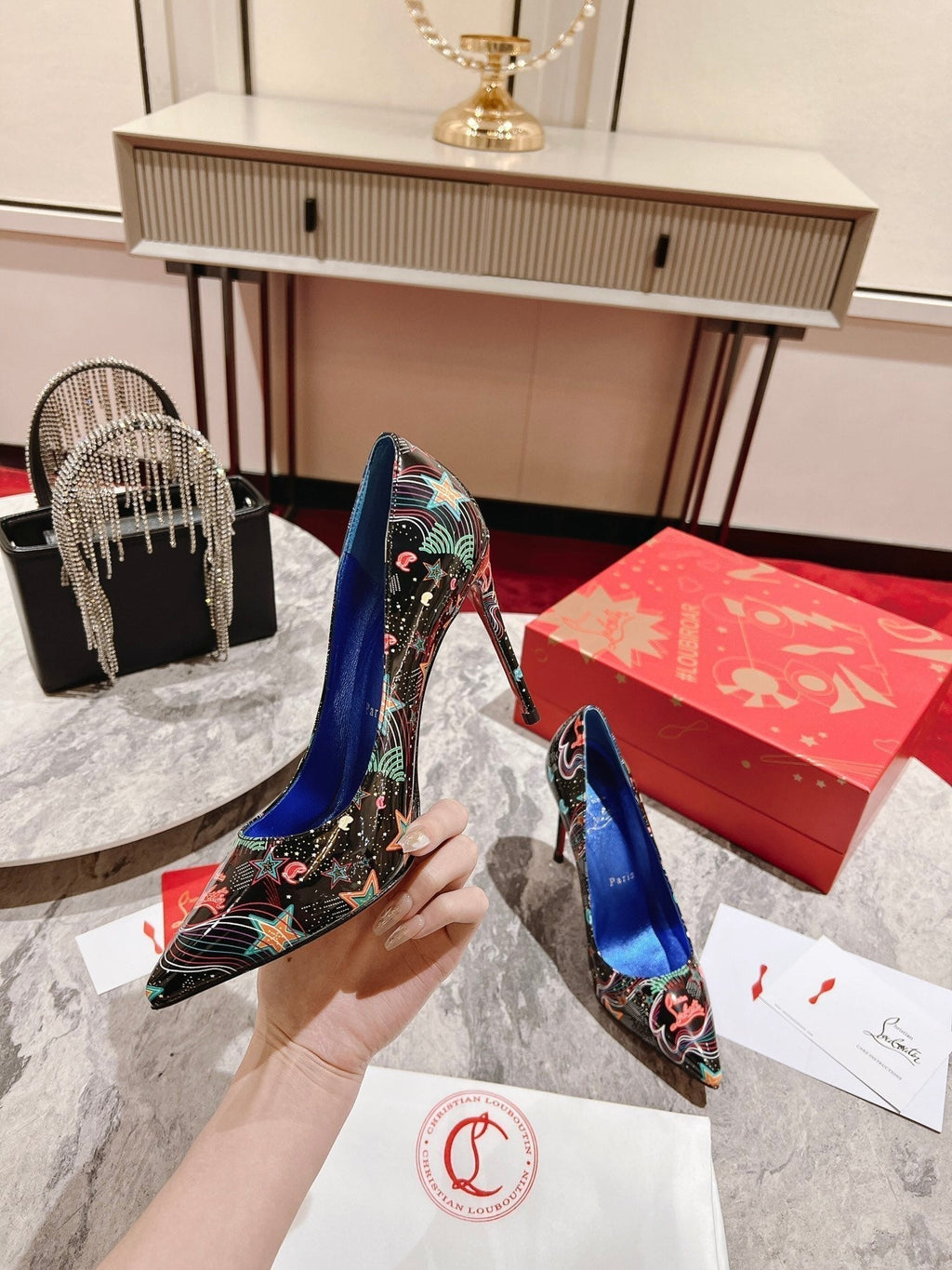 CL Kate Pumps Starlight By Night Patent Leather Multicolor