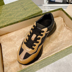GG 100 RHYTON SNEAKER Black Caramel Brown