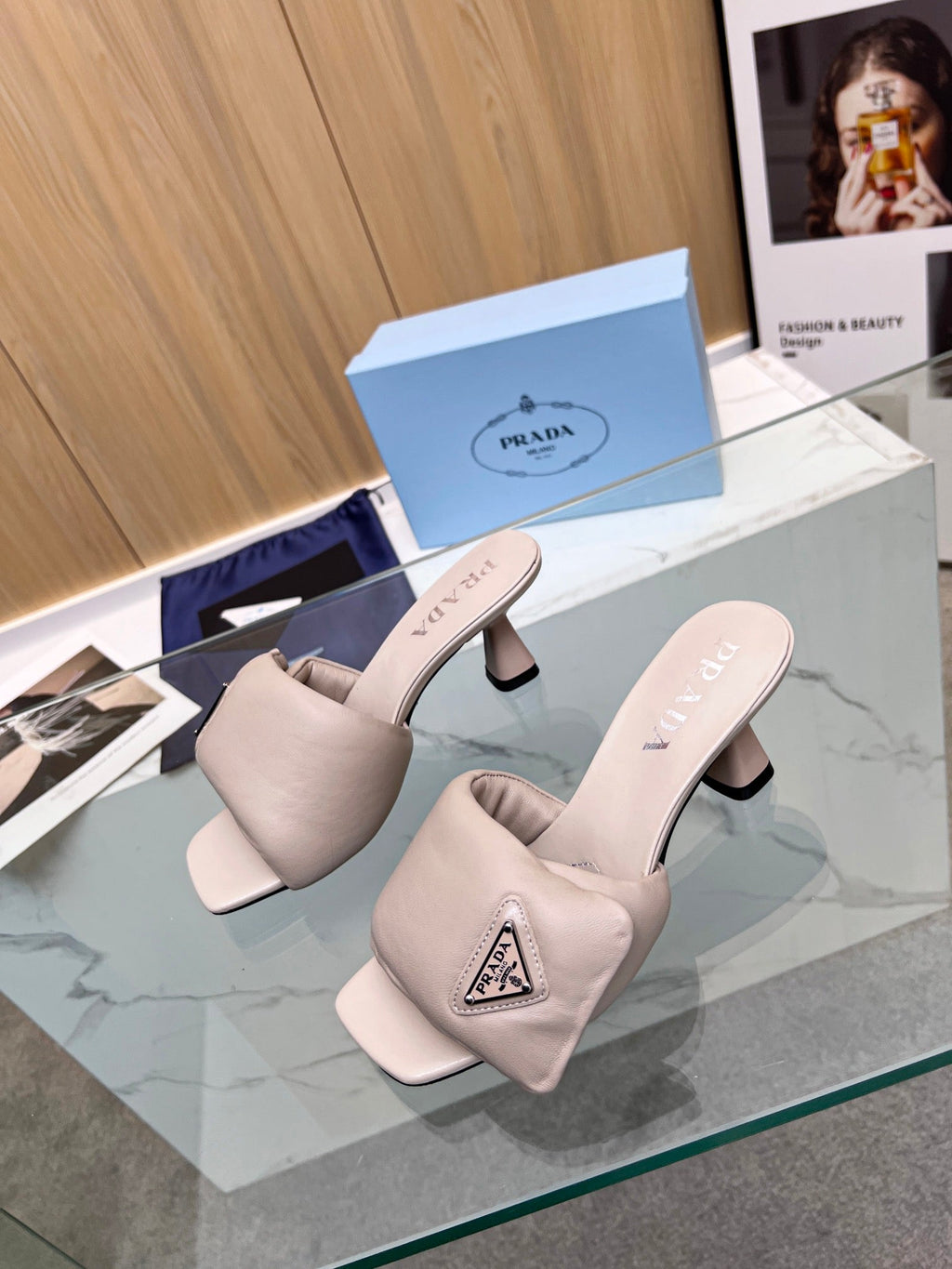 PRA SOFT PADDED NAPPA SANDALS 60 CHAMPAGNE LAMBSKIN