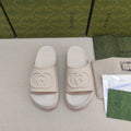 GG Lide Sandal With Interlocking White Rubber 788124