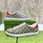GG Men's Supreme Sneaker Brown Red Canvas 525925