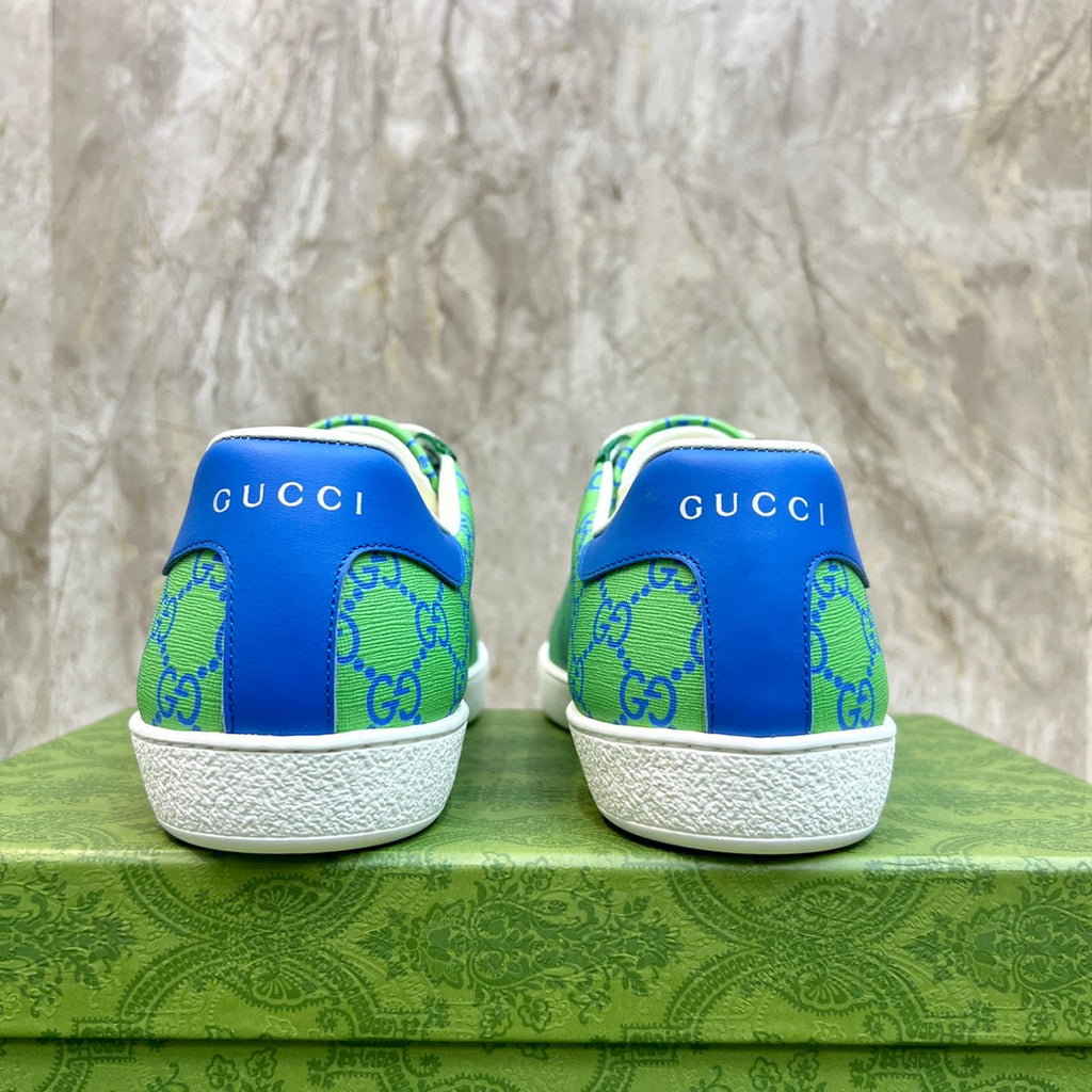 GG Men's Supreme Sneaker Green Canvas 525927