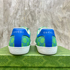 GG Men's Supreme Sneaker Green Canvas 525927