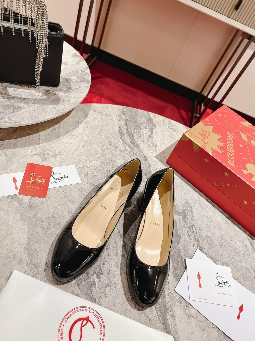 CL Miss Sab 85 Mm Pumps Patent Calf Black