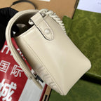 gg marmont mini 18cm all white calfskin