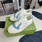 GG Men's MAC80 Sneaker White Blue Cowhide 523620