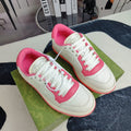 GG Men's MAC80 Sneaker White Pink Cowhide 523615