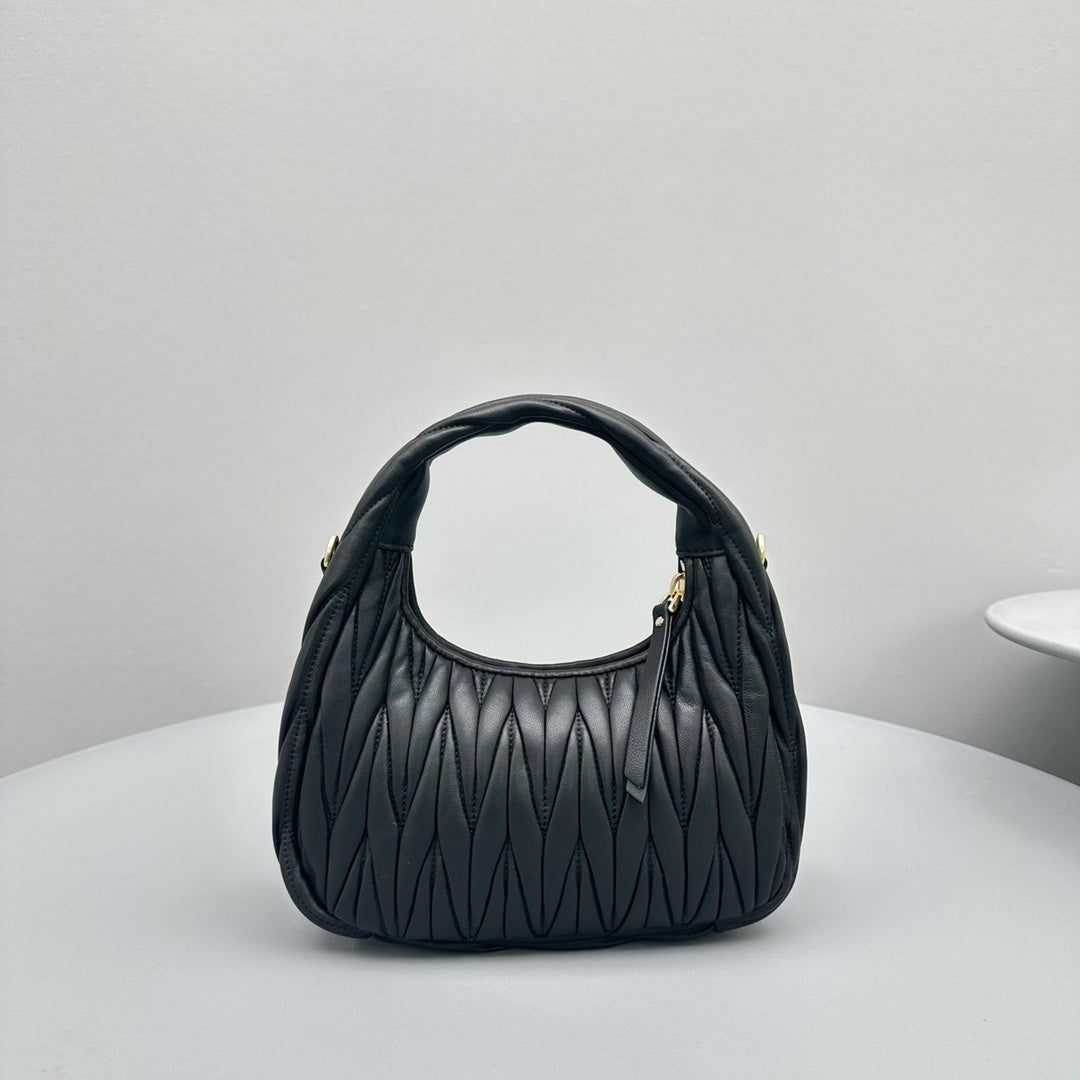 MINI HOBO 20 BAG IN BLACK LAMBSKIN