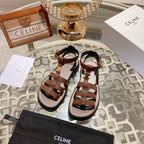 CL Clea Triomphe Gladiator Sandal 40mm Brown Calfskin 600375