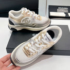CC Sneaker In White Mesh Fabric 149791