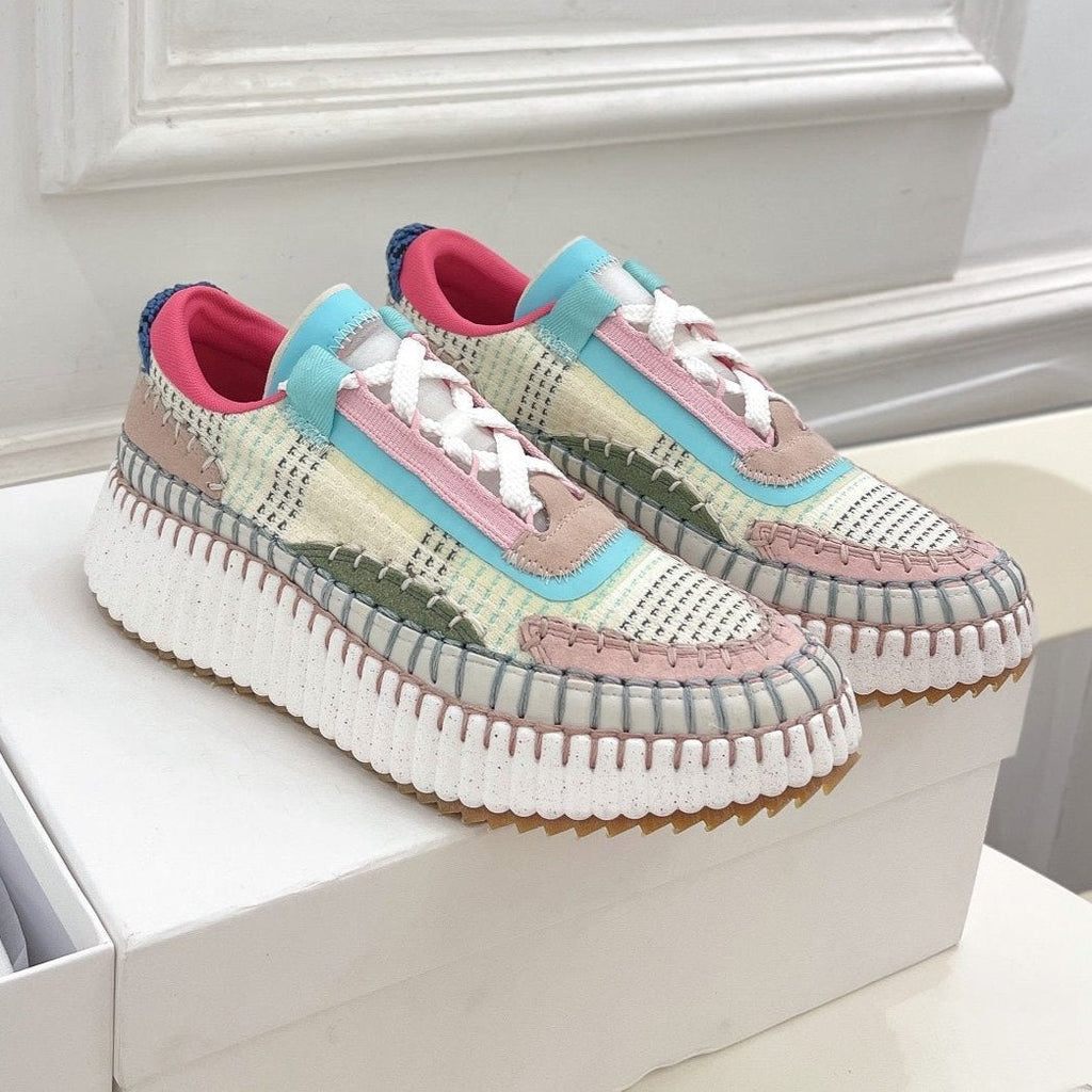 CHLOÉ NAMA SNEAKER IN COLORFUL SPECIAL FABRIC