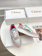 CHLOÉ NAMA SNEAKER IN COLORFUL SPECIAL FABRIC