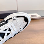 valenti low top vl7n black white calfskin black canvas