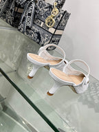 cd pump 65 transparent mesh embroidered white flower moitf