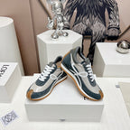 FLOW RUNNER SNEAKER IN SLATE GRAY SUEDE AND PALE GRAY SHEEPSKIN