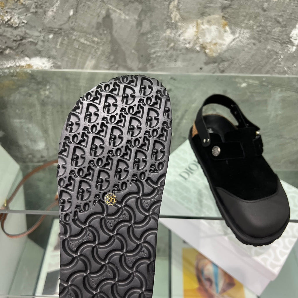 CD x Birkenstock Tokio Mule Black Suede