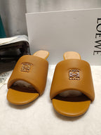 Loewe Anagram Padded Mule Brown Sheepskin