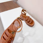 LYMPIA GLADIATOR SANDAL IN CALFSKIN TAN