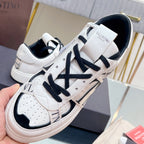 valenti low top vl7n white black calfskin white canvas
