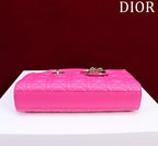 medium lady d-joy 26 pink lambskin