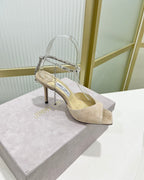 Jimmy Saeda Sandal 85 In Beige Suede 587726