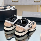 CC Sneaker In Nude Mesh Fabric Print Logo 149847