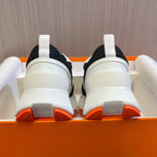 HM Giga 50 Sneaker Black Canvas White Goatskin Orange