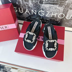 Viv Diamond Sandals Black Fabric 560521