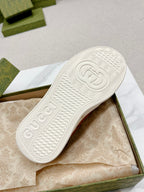 GG EMBOSSED TRAINER CARAMEL CALFSKIN