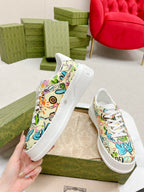 GG TRAINER SAGE CALFSKIN WITH RABBIT PATTERN