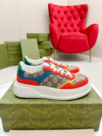 GG TRAINER LIGHT BROWN AND CANDY CALFSKIN