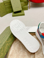 GG TRAINER LIGHT BROWN AND CANDY CALFSKIN