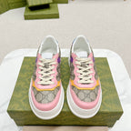 GG TRAINER LIGHT BROWN AND PINK CALFSKIN
