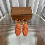 lp dot sole walk loafer brownish pink suede
