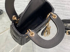 micro lady 12 black lambskin ghw