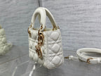micro lady 12 white lambskin ghw