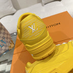 LV 1AHTB0 Trainer Sneaker Yellow Monogram-Embossed Leather Lace 626730
